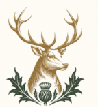 Stag and thistle crest
